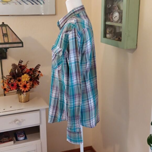 Salt Valley Snap Front Western Top Coastal Cowgirl - Picture 5 of 11